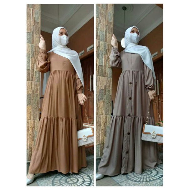 Gamis Rayon Viscose Polos