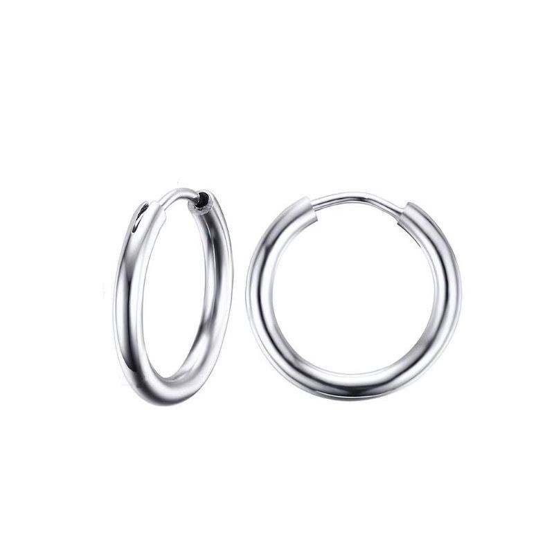 Baru atau netral mengenai saham desain minimalis polos stainless steel telinga ring titanium baja li