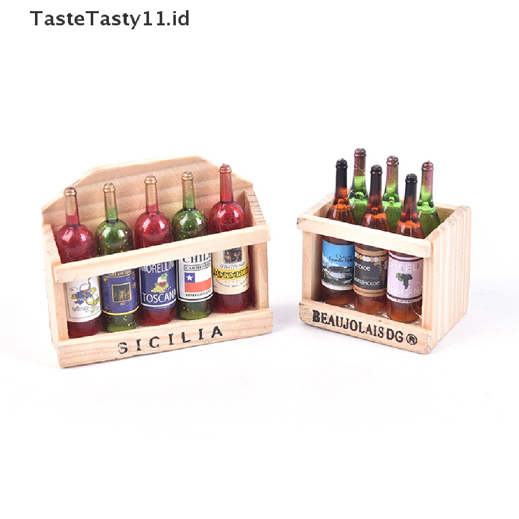 (TasteTasty) Miniatur Botol Wine Skala 1: 12 Untuk Aksesoris Rumah Boneka