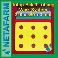 Impraboard Tutup Bak Hidroponik 9 Lubang Sistem Wick ( Set 18 pcs )