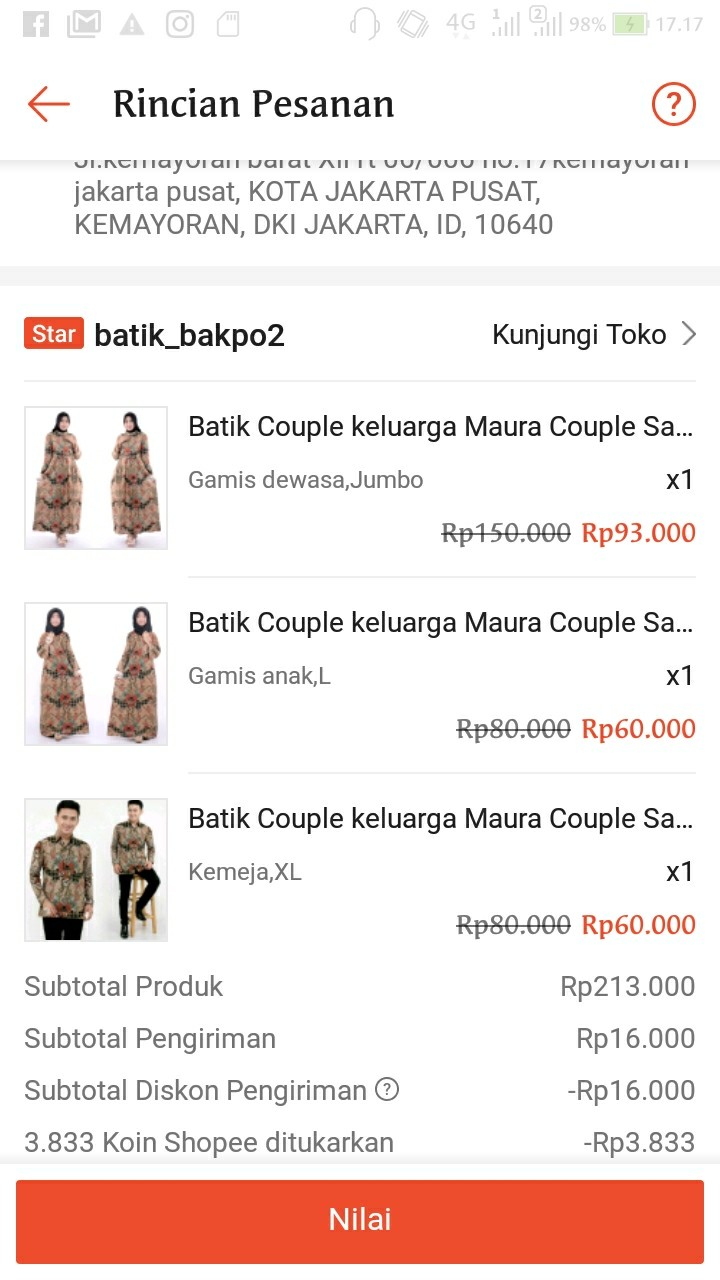 Batik Couple Keluarga Maura Couple Sania Ruffle Ori Ndoro Jowi Dnt Termurah