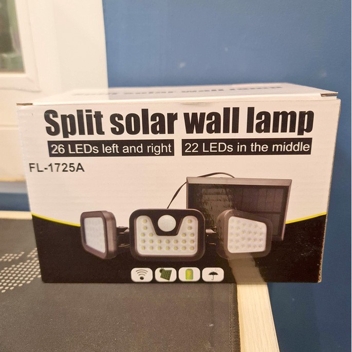 Lampu Tenaga Matahari Taman LED Solar Lamp Cool White COB - FL-725A - Black