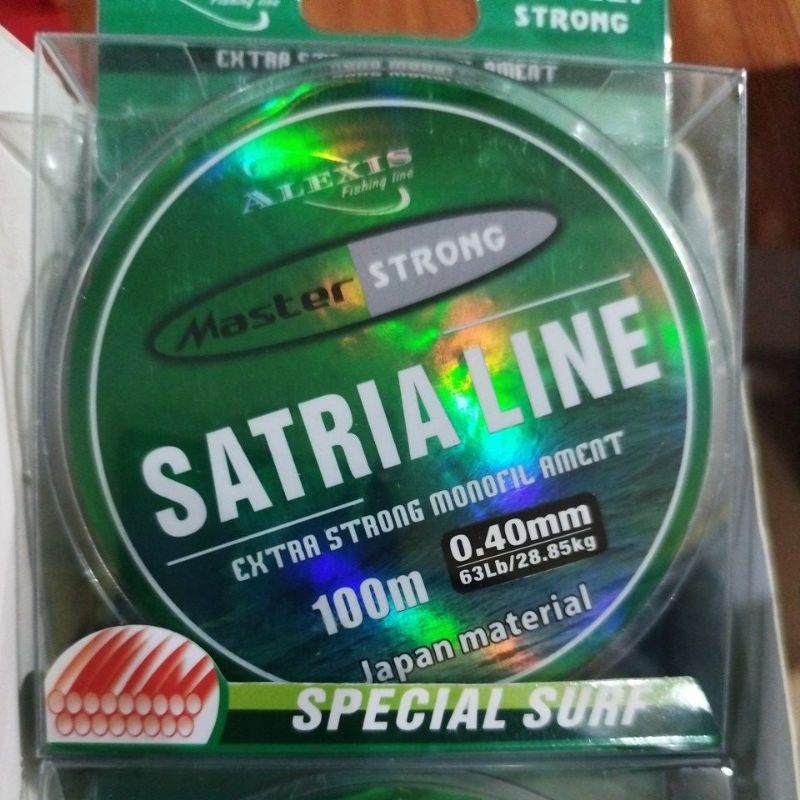 Senar Pancing SATRIA LINE Satrialine 100m putih clear murah kuat 010 sampai 045 Diameter krcil Lb besar