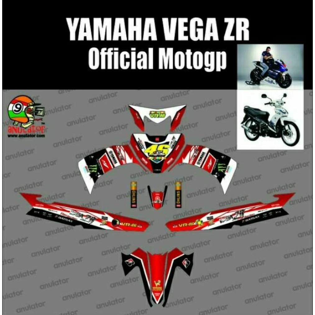 Sticker Striping Motor Stiker Yamaha Vega Zr Motogp Spec B Limited