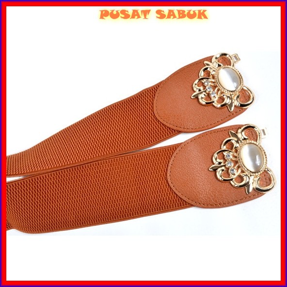 Belt Sabuk Wanita Obi Karet Ikat Pinggang Fashion Gesper Cewek Korea Oby Impor Besar Jumbo Women Big