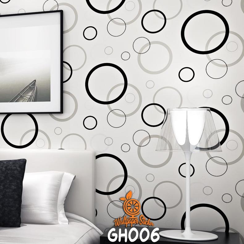 Wallpaper Dinding Motif Polkadot Wallstiker Dinding Aesthetic Stiker Dinding 10 meter Murah