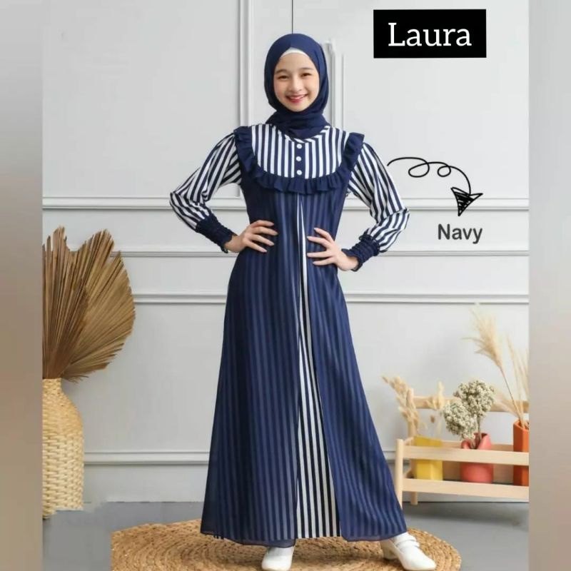 GAMIS TERBARU ANAK PEREMPUAN USIA 9-10-11-12 TAHUN/LAURA KIDS/GAMIS ANAK PEREMPUAN REMAJA TANGGUNG/G