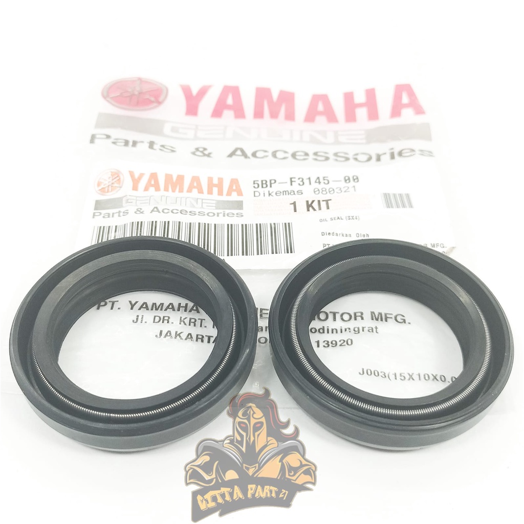 OIL OLI SIL SEAL SHOCK DEPAN YAMAHA 5BP KUALITAS ASLI ORIGINAL YAMAHA YGP PRESISI TIDAK SELET TIDAK BOCOR TIDAK KERAS TAHAN PANAS DAN DIJAMIN AWET VIXION LAMA VIXION NEW NVL R15 SCORPIO