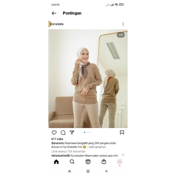 Ivy Sweater Almond SM by Diana Restu