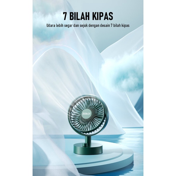 Robot RT-BF18 Mini Dekstop Fan Kipas Angin Meja / Portable Desktop Fan (New RT-BF12 RT-BF13)