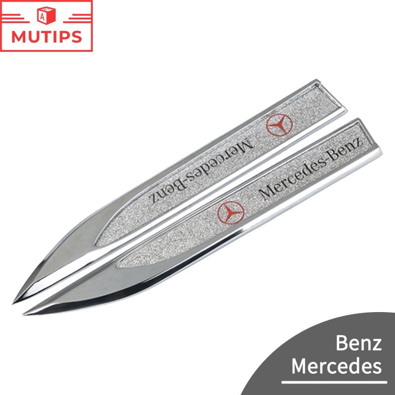 2pcs Stiker Logo Mercedes Benz Bahan Metal Hias Berlian Imitasi Untuk W207 W211 W205 W212 W204 W220 W206 W2182 W1322