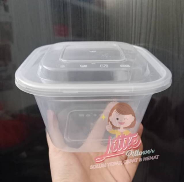 (ISI 50pcs) 1000ml SQUARE/Lunch Box/Thinwall/Food Container