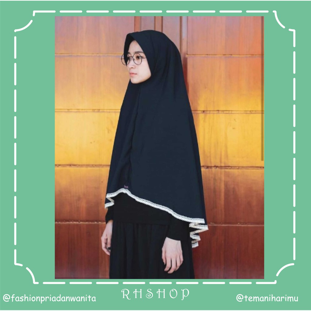 KHIMAR PET RENDA JUMBO KHIMAR RENDA KERUDUNG BAWAH RENDA HIJAB RENDA SYARI