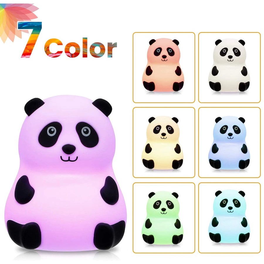 (100% BARANG ORI) Free On Lampu Tidur LED Silicone Lamp Decoration Model Panda - LJC-142