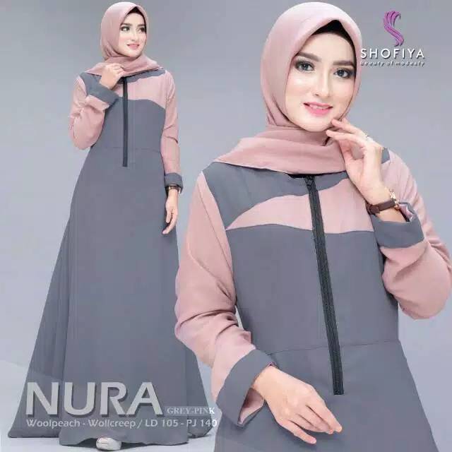 Nura maxy baju gamis pakaian muslim pakaian wanita gamis dewasa