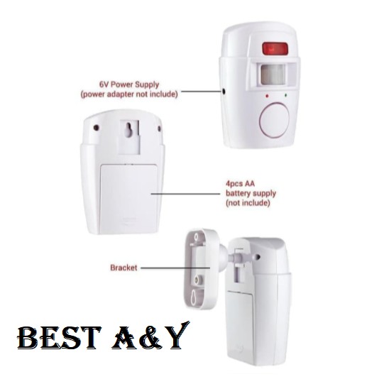 BEL RUMAH anti maling ALARM SENSOR GERAK 2 remote control Alarm