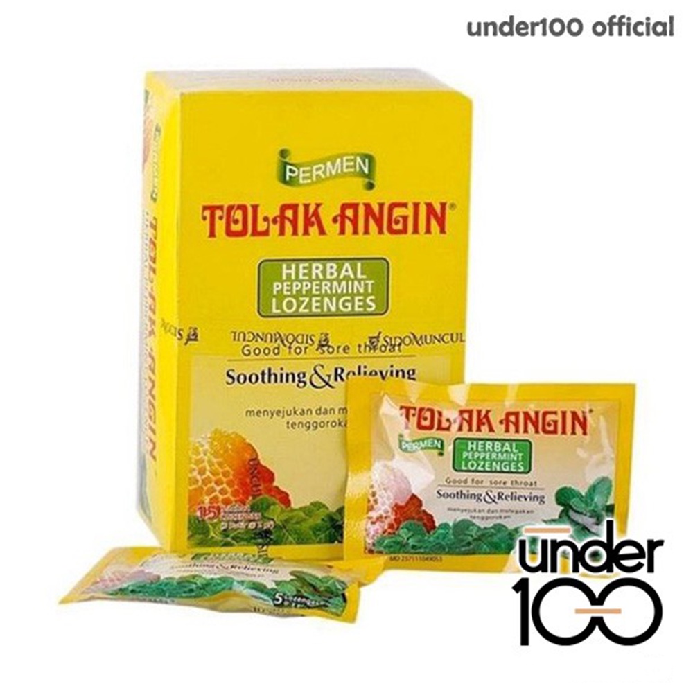 ❤ Under100 ❤ Permen Tolak angin Herbal Lozenges 5 butir per sachet |  pelega tenggorokan