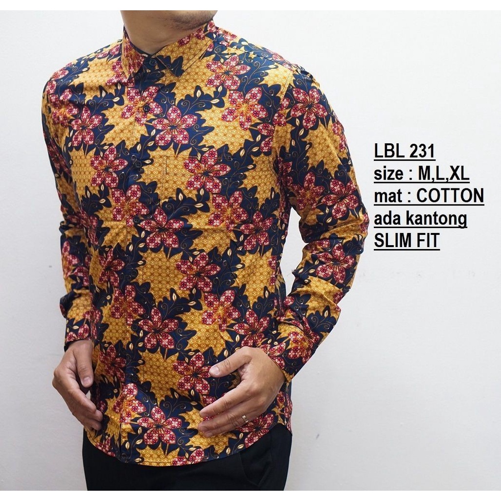 BAJU BATIK PRIA SLIM FIT BATIK PRIA SLIM FIT KEMEJA BATIK PRIA LUIGIBATANI LBL541