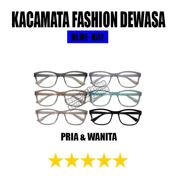 Kacamata Korea Fashion Anti Blueray Anti Bluelight Anti Radiasi High Quality Material Lensa Normal Kaca mata Gaya Stylish NOCASE