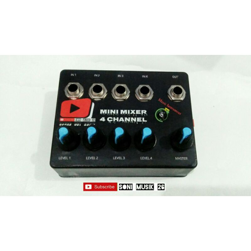 Mini mixer 4 Channel 2 Output 12v