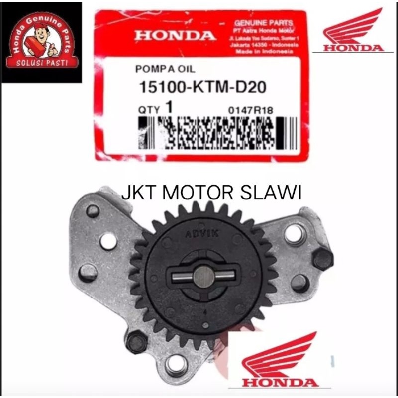 15100 KTM D20 pompa oil supra x 125 lama supra x 125 fi supra x 125 helm in blade kharisma asli Honda