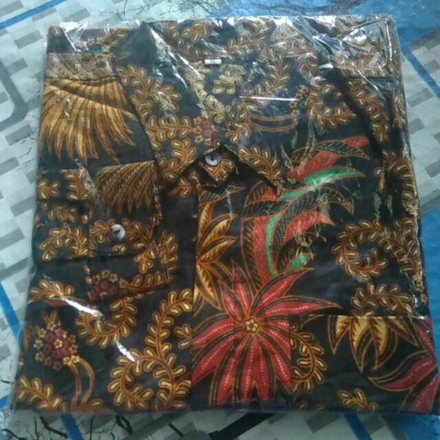 Kemeja Batik Pria Lengan Panjang Manggar Sogan