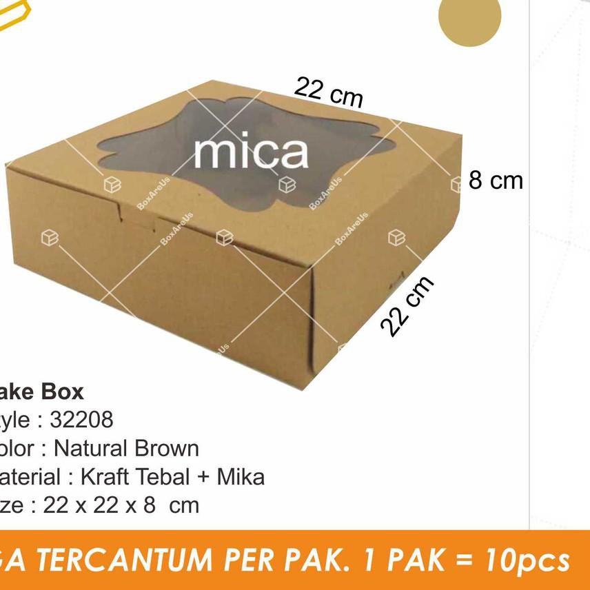 

♜Terlaris!! Cake box, dus, kotak, packaging, kotak kue, multipurpose box, gift box - 32208 BROWN (10