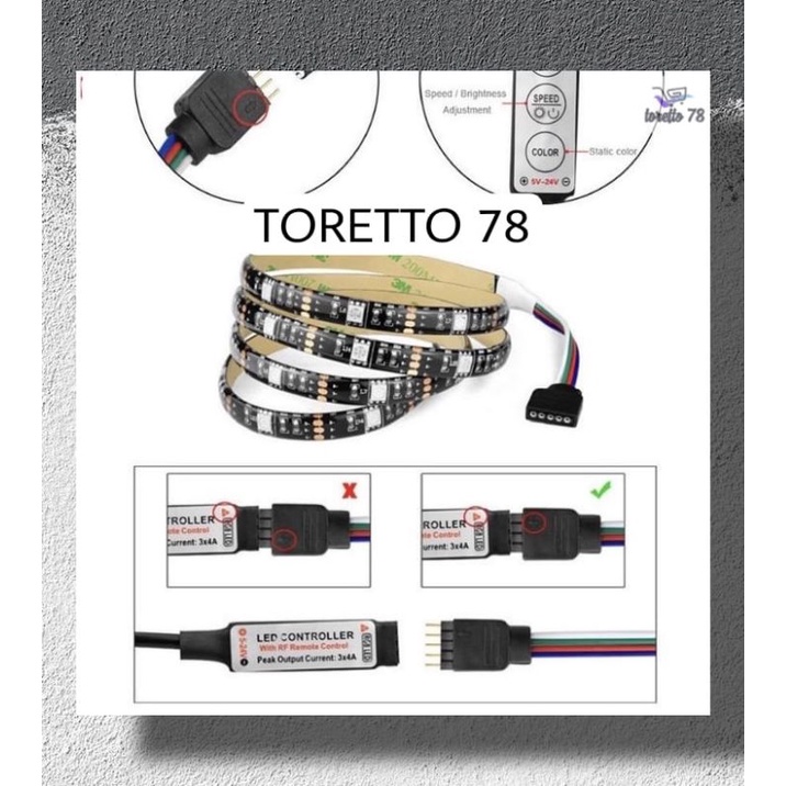 Lampu Strip LED USB 5V 5050  SMD 5CM+REMOTE RGB Untuk Dekorasi