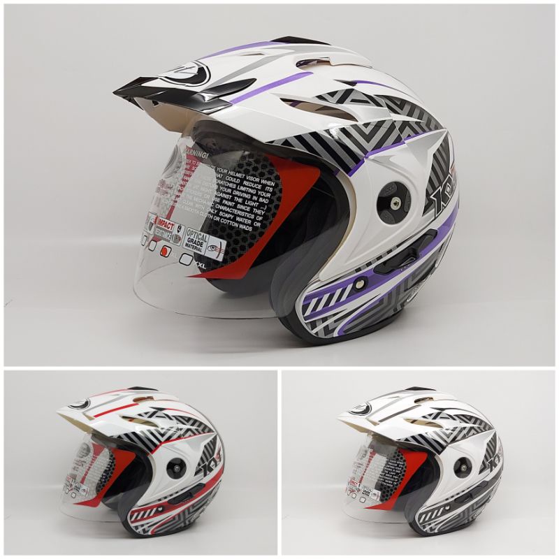 Helm Half Face | Double Visor | Kyt Venom RR Motif