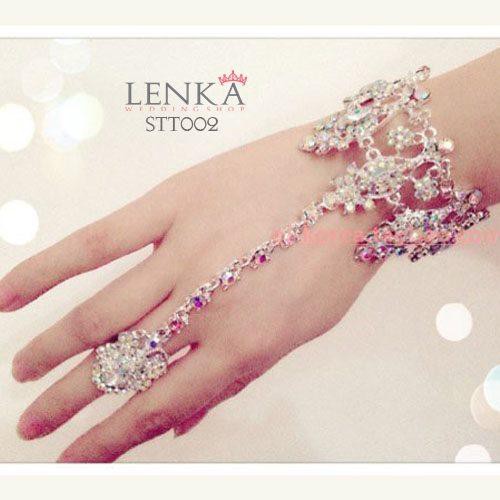 [LIMITED STOCK] AKSESORIS TANGAN WANITA CINCIN GELANG CRYSTAL SILVER STT002