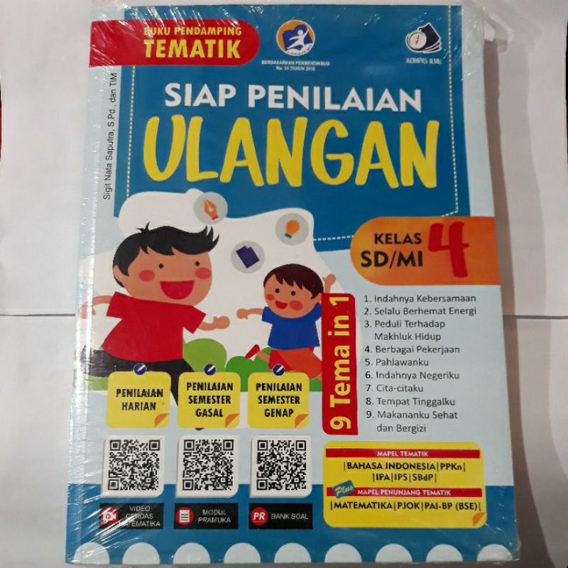 SIAP PENILAIAN ULANGAN SD 4 ° BUKU PENDAMPING TEMATIK ° PENILAIAN HARIAN, PENILAIAN SEMESTER GASAL, 