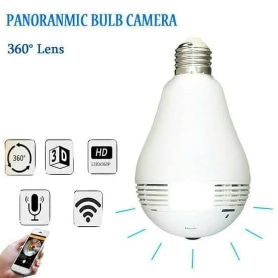 IP Camera CCTV Bulb WiFi Panoramic - Kamera CCTV Bulb Lampu Bohlam - Ip Camera Bohlam / Gevashop