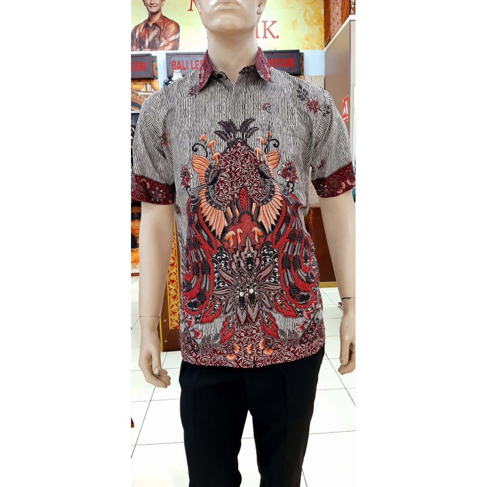Bali Lestari |Batik Atasan Pria Lengan Pendek