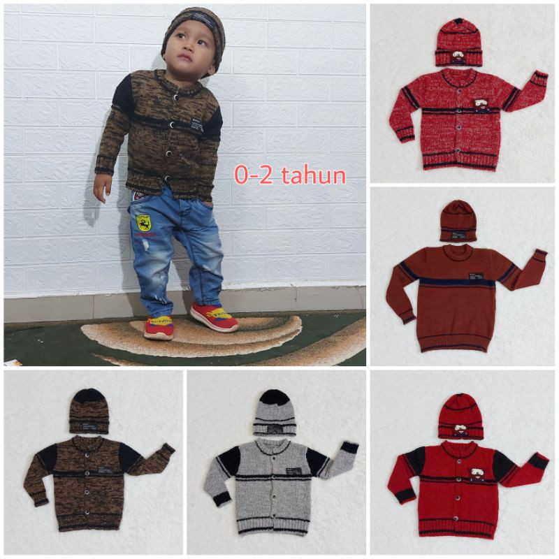 sweater rajut anak laki-laki/anak perempuan/0-2 thn