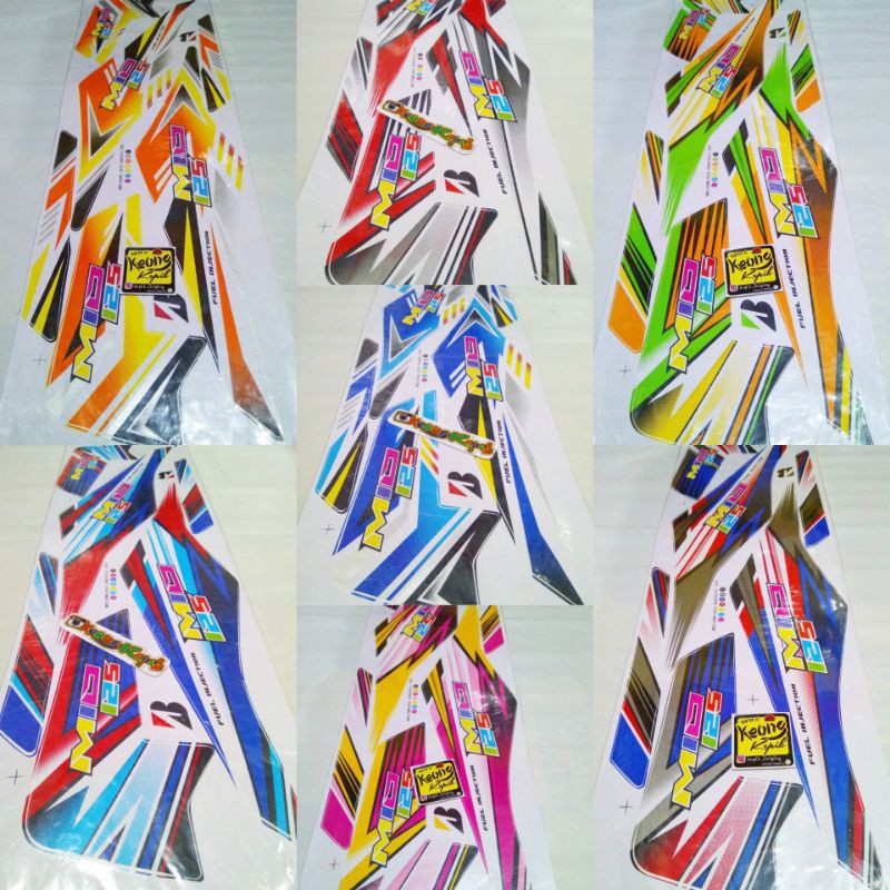 (BISA COD) STRIPING STIKER LIS VARIASI MOTOR YAMAHA MIO M3 /MIO Z 125 MOTIF GRAFIS WARNA WARNI STR