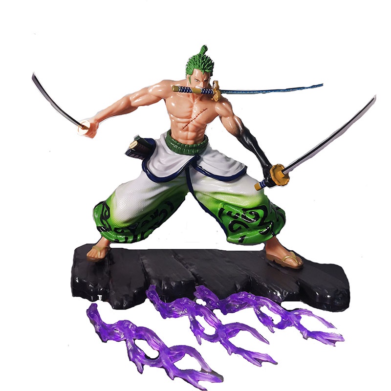 Mainan Action Figure Anime One Piece Roronoa Zoro Threeblade Sa-Maximum Manga Bahan PVC Untuk Koleksi