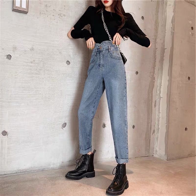 Itty Atelier - Lane Jeans | Celana Jeans Wanita High Waist Korea Impor Casual Formal and Elegant