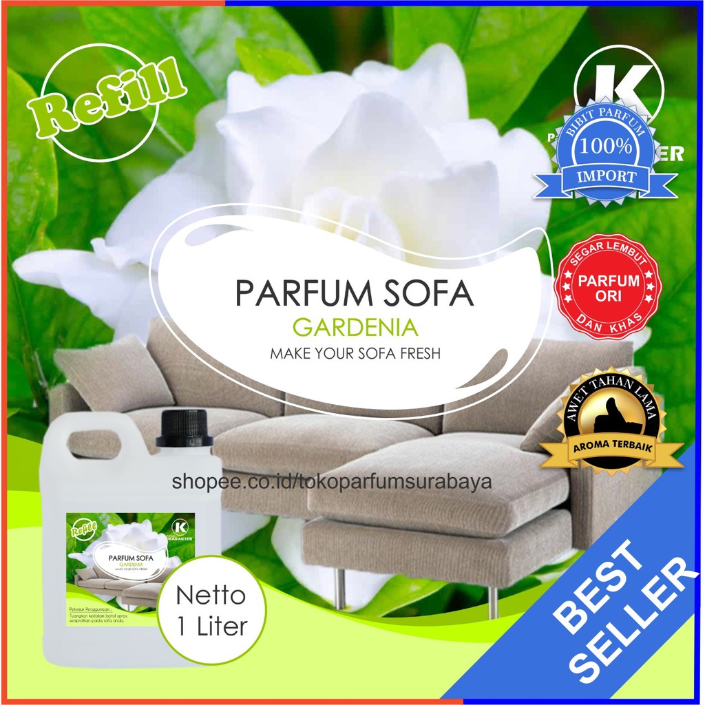 Parfum Sofa Aroma GARDENIA | Parfum Wangi &amp; Tahan Lama | Kemasan 1 Liter | Bisa Cod | Terlaris