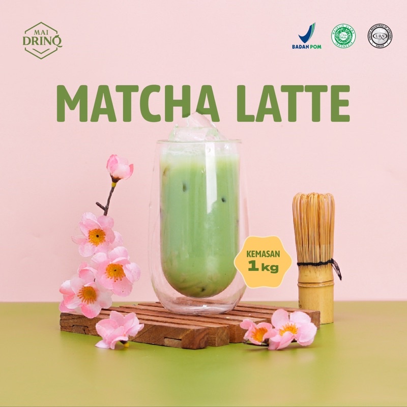 

BUBUK MINUMAN PREMIUM MATCHA LATTE 1 KG | MAI DRINQ MATCHA LATTE | BPOM & HALAL