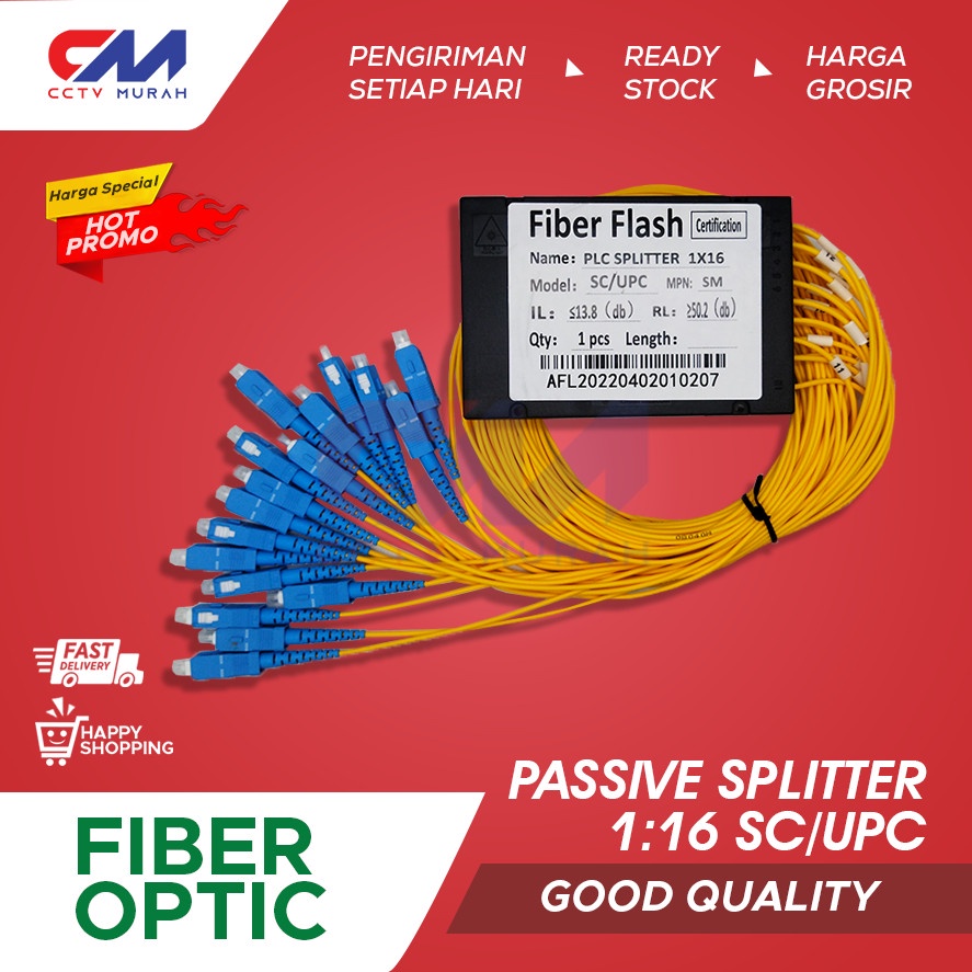 Kabel Adapter Passive Splitter 1:16 For Fiber Optic || SC/UPC MODULAR