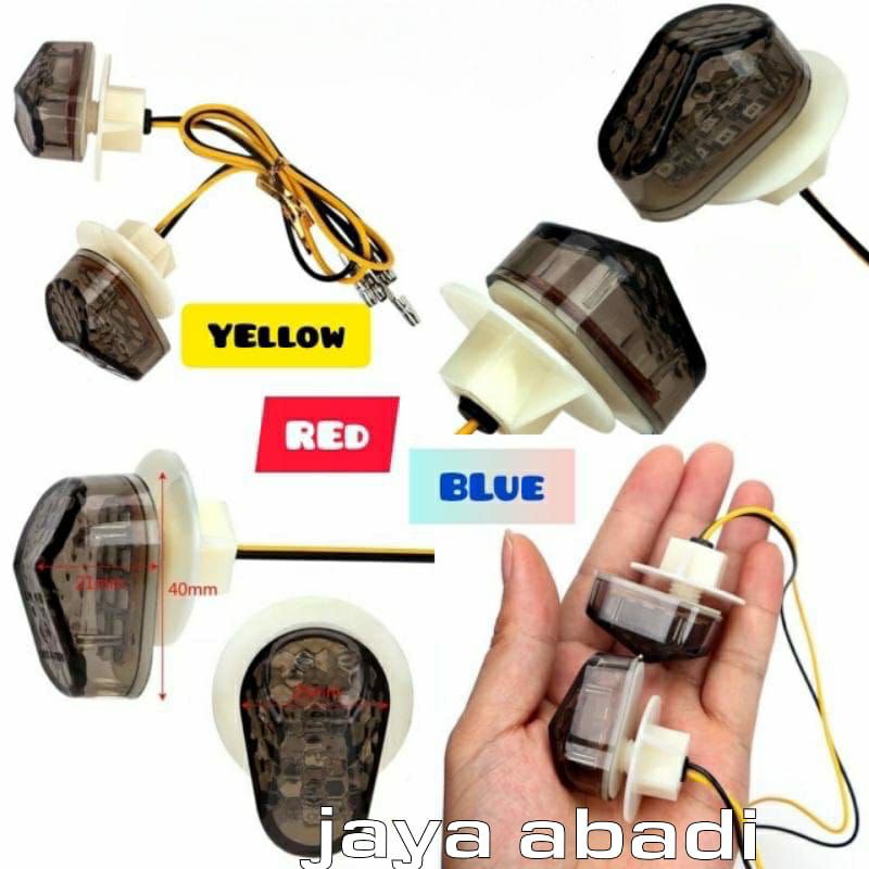 SEPASANG SEN TEMPEL MINI MOTOR FAIRING OVAL FEARING MINI NINJA RR  NINJA 250 CBR R15
