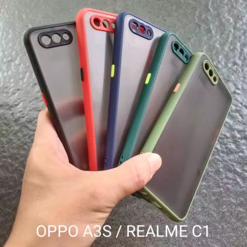 Case Oppo A3S A5 realme C1 ( 4 model ) soft softcase softshell silikon cover casing kesing housing