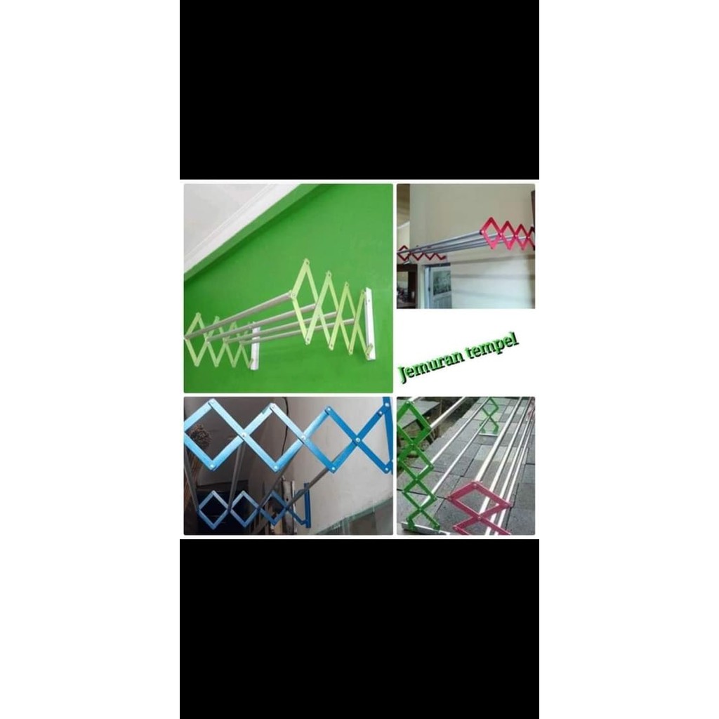 Jemuran Dinding Lipat Aluminium