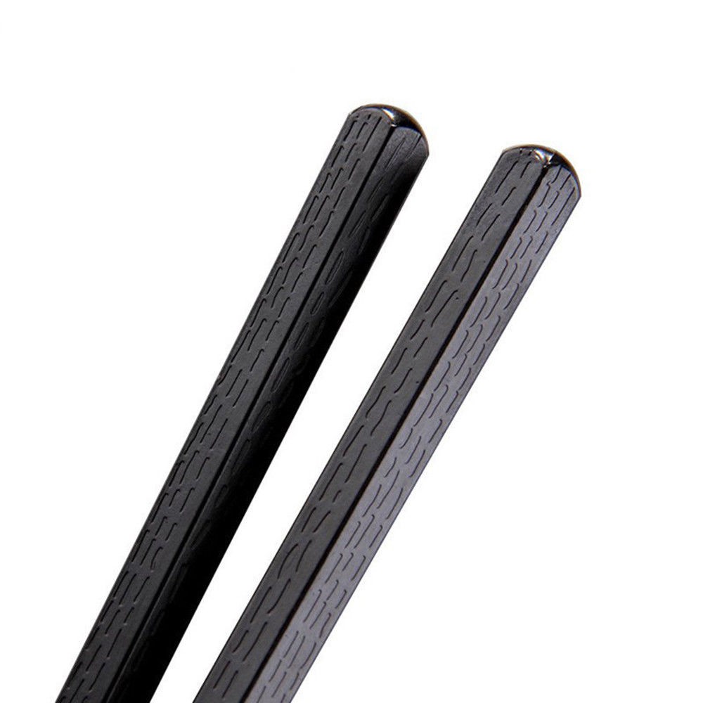 1 Pasang Sumpit Jepang Portabel Bahan Alloy Anti Slip untuk Sushi