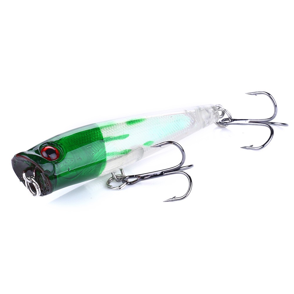 HENGJIA 4PCS/Lot Floating Fishing Lures 6.5CM 6.6G Popper Hard Artificial Bait Topwater Crankbait Tackle