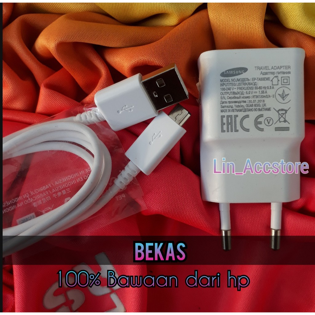 Charger samsung 1.55A J7 J8 A6 A7 A10S Original bawaan hp