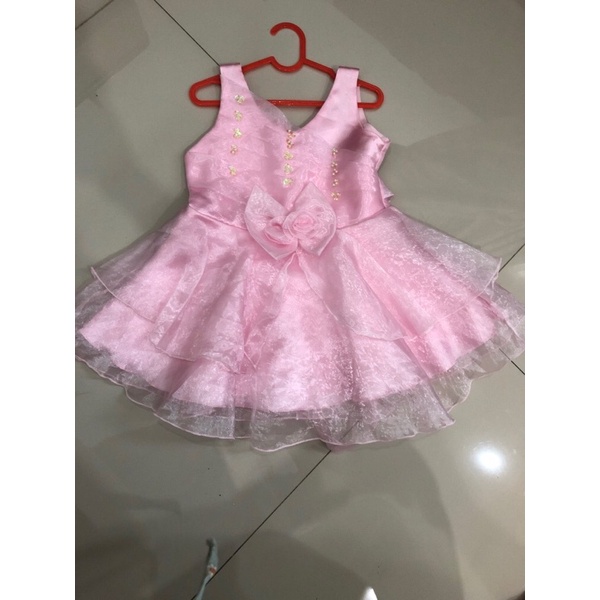 preloved Dress pesta bayi / dress pesta anak / dress pesta pink