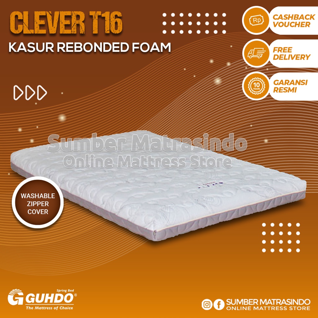 Guhdo Kasur Busa Rebonded Clever T16 90x200 / 100x200 / 120x200 / 140x200 / 160x200 / 180x200 / 200x