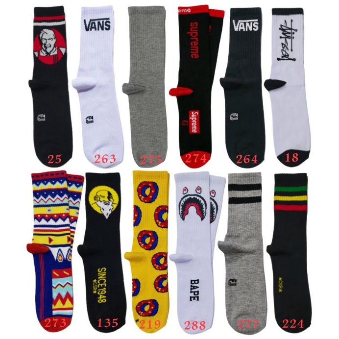 Kaos kaki skate oldschool bebas pilih motif-7