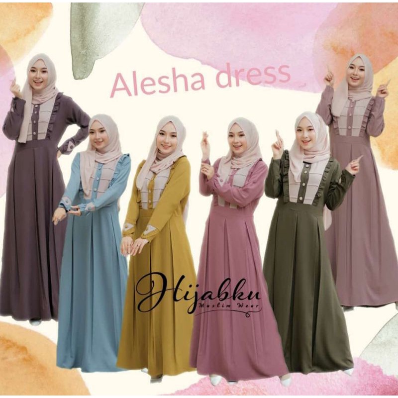 GAMIS ALESHA DRESS ORI HIJABKU / ALESHA DRESS ORI HIJABKU